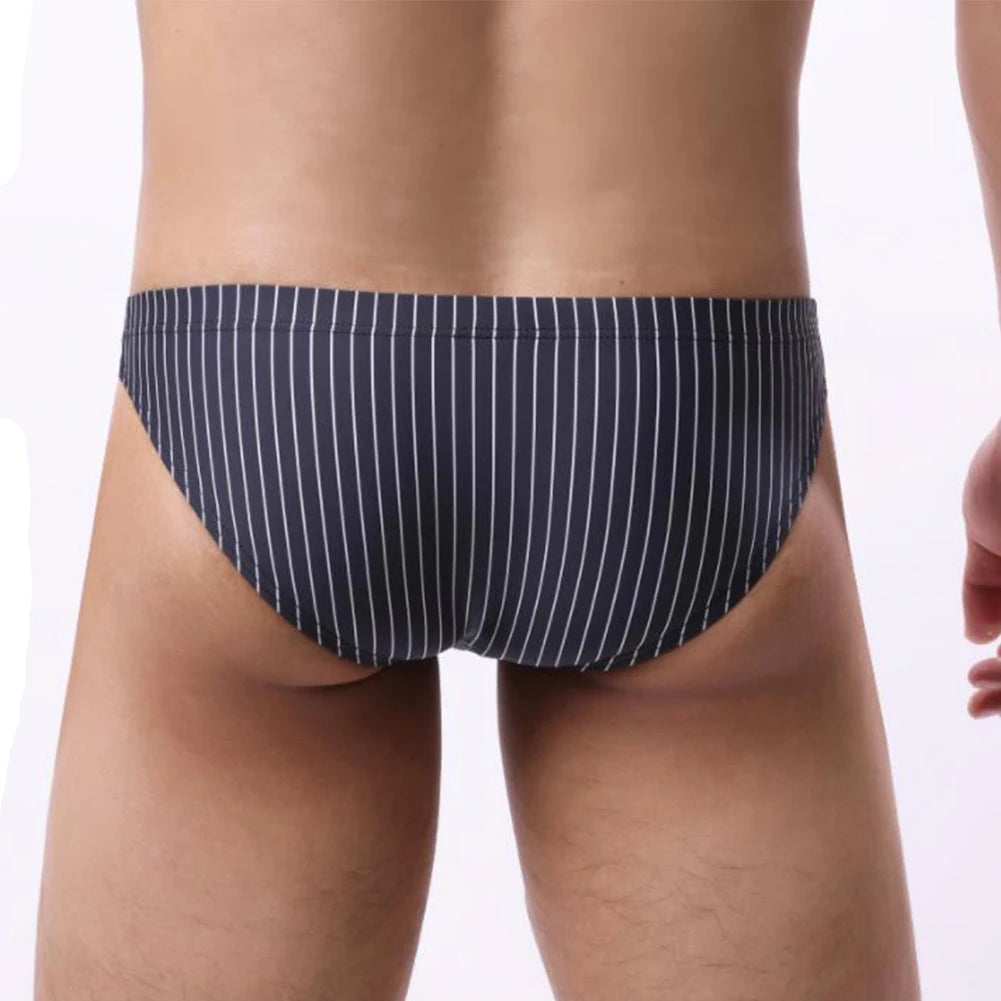 Men Elegant Stripe Pattern Briefs Underwear