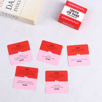Truth Or Dare Cards Game for Couple Lovers Mini Small Size 51 PCS Box