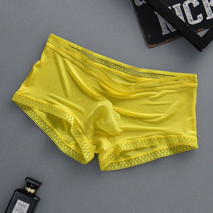 Men Sexy Boxer Shorts Underwear Translucent
