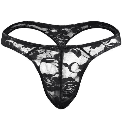 Men Lace Sheer Thongs Panties Underwear