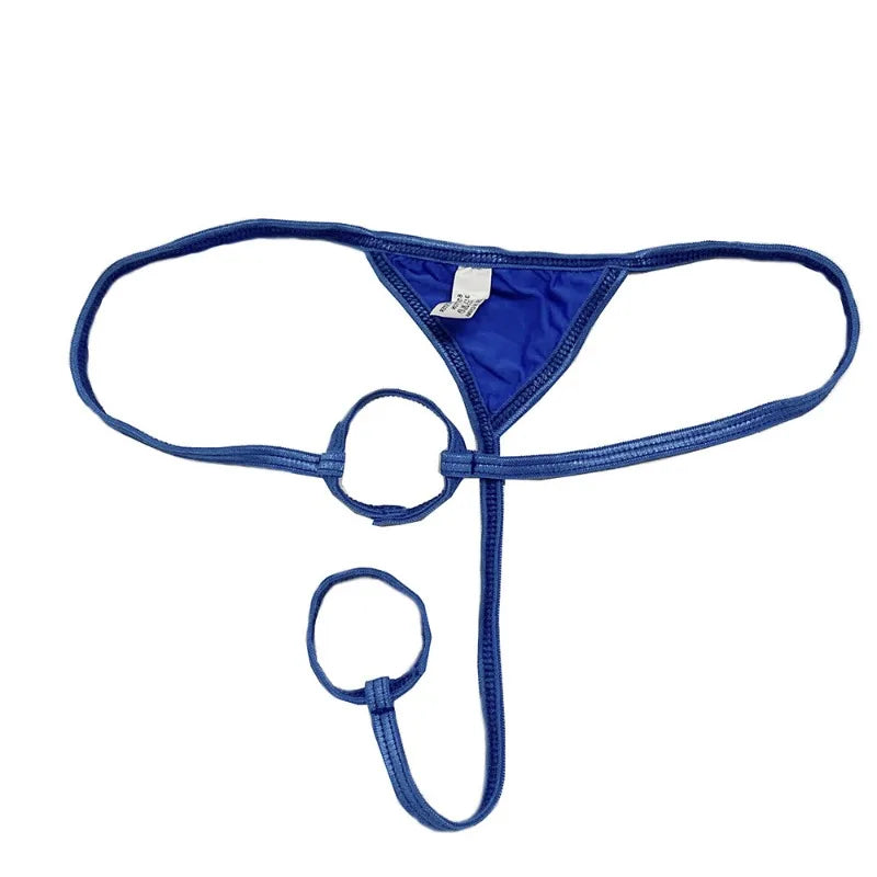 galleryman.com - Thong G-String Rings Support Underwear for Male Member Blue