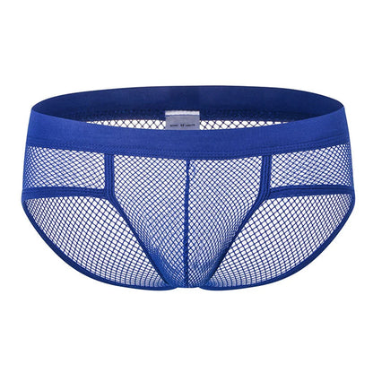 galleryman.com - Men Fishnet Briefs Breathable Underwear Blue