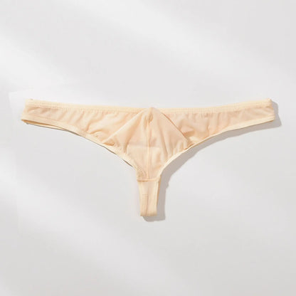 Men’s High Quality Ice Silk Thongs Underwear with U Convex Pouch