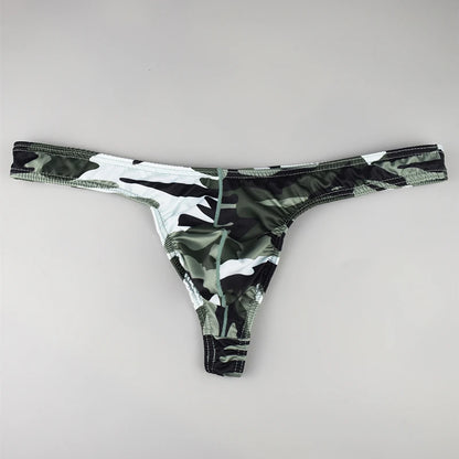 galleryman.com - Men's Sexy Bikini Camouflage Briefs Thong Green