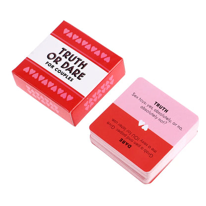 Truth Or Dare Cards Game for Couple Lovers Mini Small Size 51 PCS Box