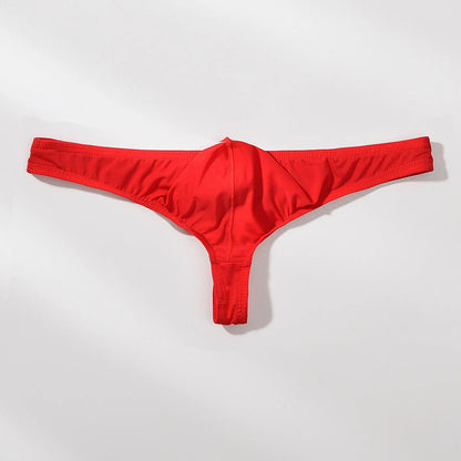 Men’s High Quality Ice Silk Thongs Underwear with U Convex Pouch