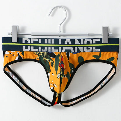 Men Sexy Jockstraps Printed Underwear