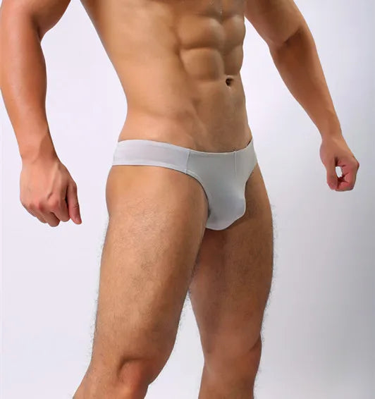 Men Ultra Thin Thong Briefs Low Waist Underwear