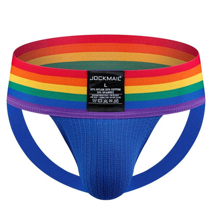 Men Jockstrap Stretch Mesh Pouch with 3 Inch Wide Strip Waistband Underwear