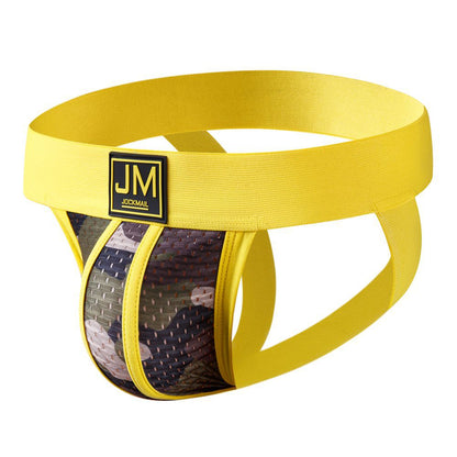 Men Jockstrap Mesh Camouflage Workout Underwear
