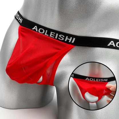 Jockstrap Underwear with Open U Convex Pouch Bulge for Men