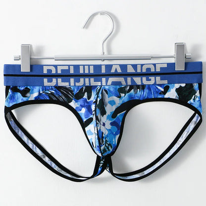 Men Sexy Jockstraps Printed Underwear