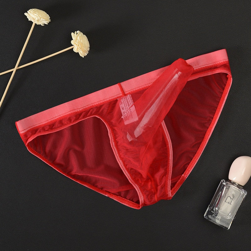 Men Brief Sexy Translucent Elephant Nose Underwear