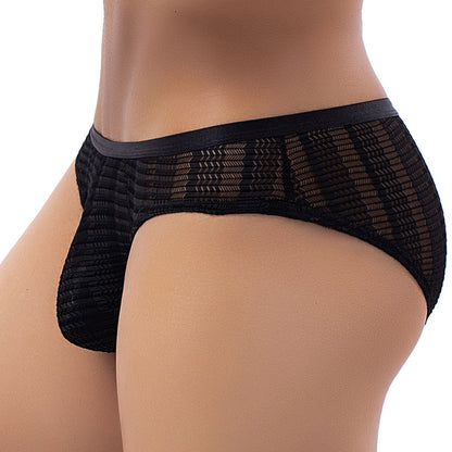 galleryman.com - Men's Lace Briefs U Convex Pouch Underwear Black