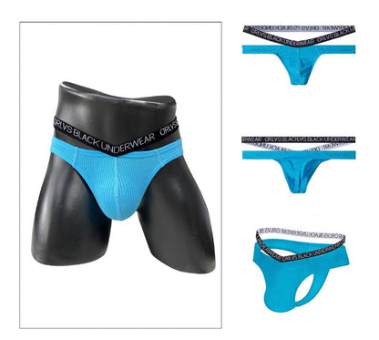 galleryman.com - Sexy Men Bikini Thong Underwear Blue