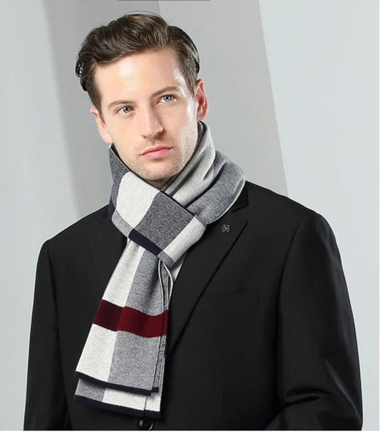 High Quality Business Pure Soft Wool Men Scarf