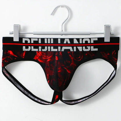 Men Sexy Jockstraps Printed Underwear