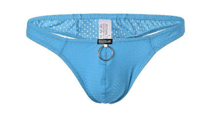 galleryman.com - Men Mesh Thong Underwear Blue
