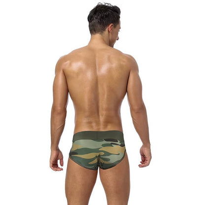 galleryman.com - Men Camouflage Briefs Underwear Green