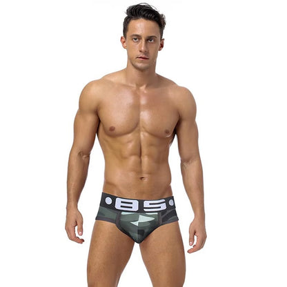 galleryman.com - Men Camouflage Briefs Underwear Gray