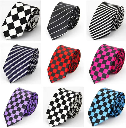 Fashion Ties Narrow Skinny Neckties Unisex