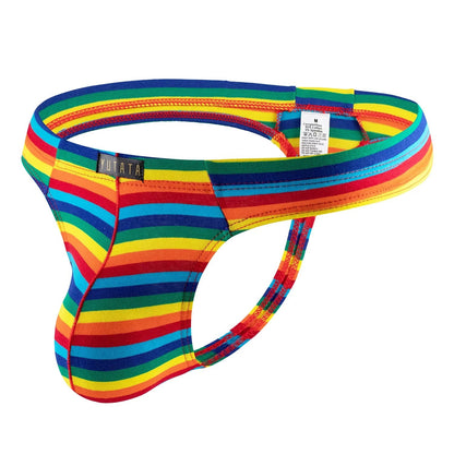 gallaryman.com - Men's Sexy Thong Striped Rainbow Underwear