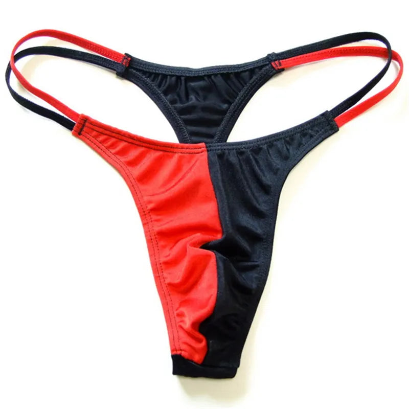 galleryman.com - Hot Thong Double G-String for Men Black Red
