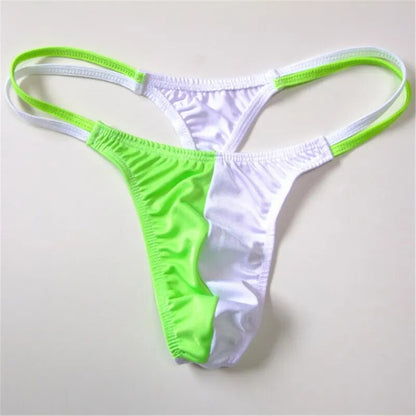 galleryman.com - Hot Thong Double G-String for Men Green White