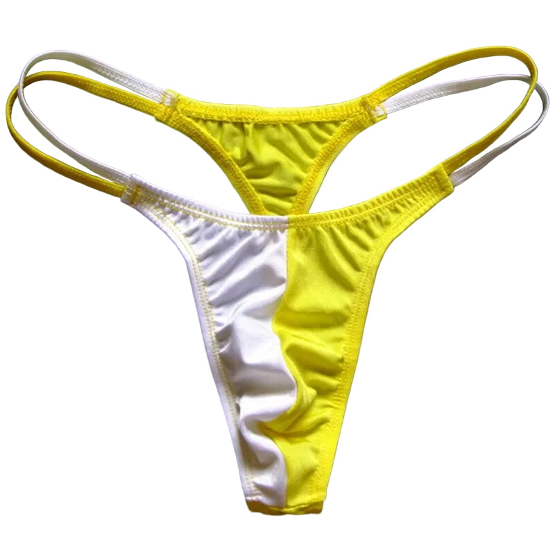 galleryman.com - Hot Thong Double G-String for Men Yellow White