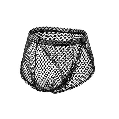 galleryman.com - Men Boxer Briefs Sheer Lingerie Fishnet Underwear Black