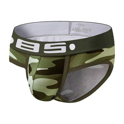 galleryman.com - Men Camouflage Briefs Underwear Green