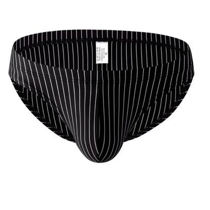 galleryman.com - Men Elegant Stripe Pattern Briefs Underwear Black
