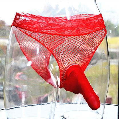 galleryman.com - Men Elephant Nose Briefs Lingerie Red