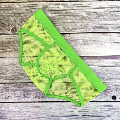 galleryman.com - Men Fishnet Briefs Breathable Underwear Green