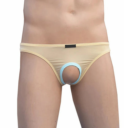 galleryman.com - Men Hollow Bulge Panties Briefs Underwear Beige