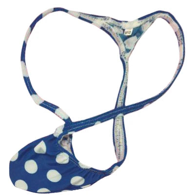 galleryman.com - Men Ice Silk Bulge Pouch Swimwear Micro Thong Underwear Blue