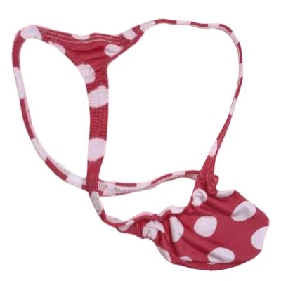 galleryman.com - Men Ice Silk Bulge Pouch Swimwear Micro Thong Underwear Pink Rose