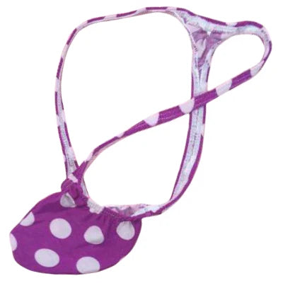 galleryman.com - Men Ice Silk Bulge Pouch Swimwear Micro Thong Underwear Purple