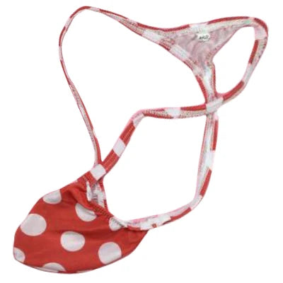 galleryman.com - Men Ice Silk Bulge Pouch Swimwear Micro Thong Underwear Red