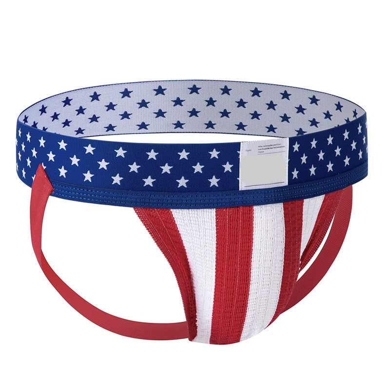 galleryman.com - Men Jockstrap Athletic Supporters Underwear US Flag