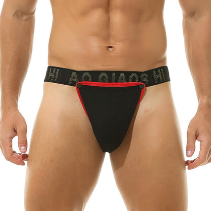 galleryman.com - Men Sexy Briefs Open Buckle Underwear Black