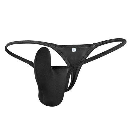 galleryman.com - Men Sexy Elephant Nose Thong Pouch Underwear Black