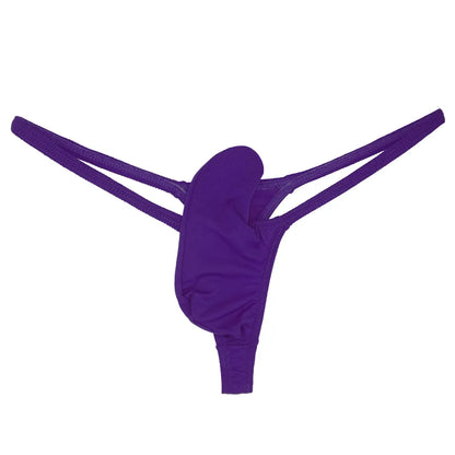 galleryman.com - Men Sexy Elephant Nose Thong Pouch Underwear Purple