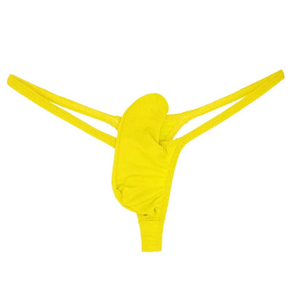 galleryman.com - Men Sexy Elephant Nose Thong Pouch Underwear Yellow