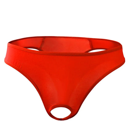 galleryman.com - Men Thong Hollow Out Front Open Hole Underwear Orange