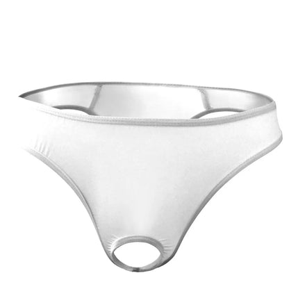 galleryman.com - Men Thong Hollow Out Front Open Hole Underwear White