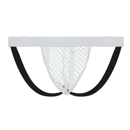 galleryman.com - Men Thong Jockstraps Stretch See Through Underwear White