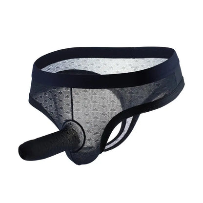 galleryman.com - Men Thongs Elephant Nose Transparent Underwear Black