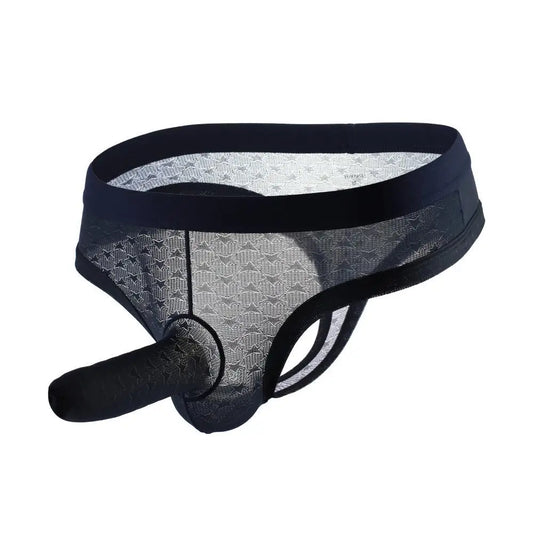 galleryman.com - Men Thongs Elephant Nose Transparent Underwear Black