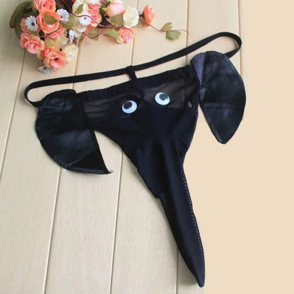 galleryman.com - Men's Funny Sexy Elephant Nose G-string Underwear  Black